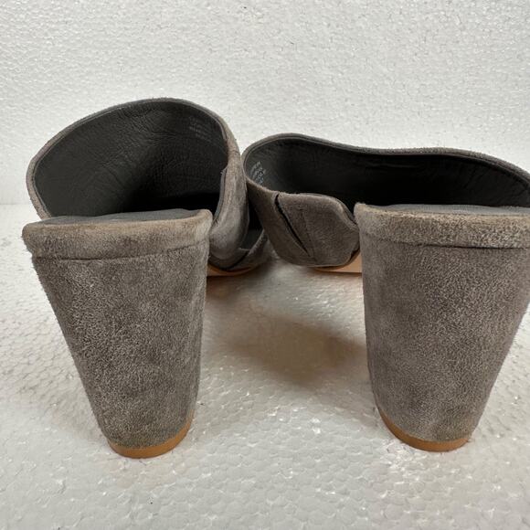 Able Joselyne Gray Suede Slingback Heels Women's 9.5 Pointed Toe 3.25" Heel - Picture 9 of 10